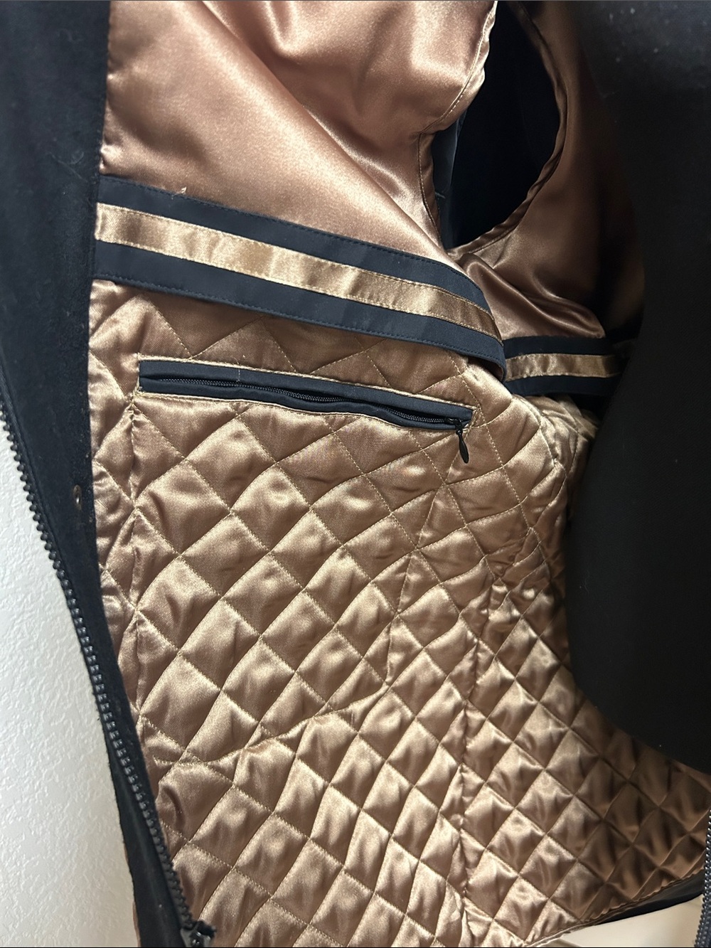 Duomo Couture Jacket Large black polyester/nylon blend with detachable liner - Picture 9 of 12
